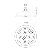Soffione Newport 220mm disco anticalcare in abs by CeramicStore | Lo specialista del tuo bagno