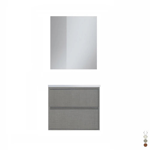 Mobile bagno sospeso completo elegance l. 70 cm noce