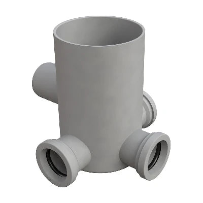Pozzetto a pavimento con bicchiere 4 vie modello alto diam. 40