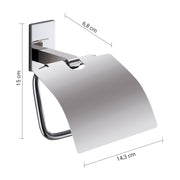 Portarotolo coperto in Acciaio Inox e Cromall modello Sparrow di Gedy - Cromato