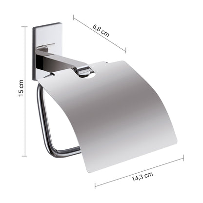 Portarotolo coperto in Acciaio Inox e Cromall modello Sparrow di Gedy - Cromato
