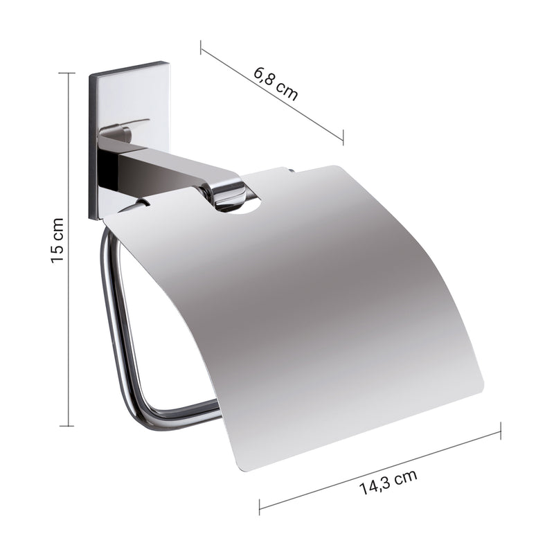 Portarotolo coperto in Acciaio Inox e Cromall modello Sparrow di Gedy - Cromato