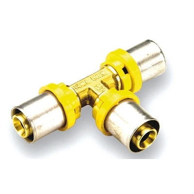 Raccordo per multistrato gas a t ridotto diam. 26 x 16 x 16
