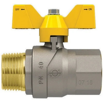 Valvola a sfera gas con farfalla futurgas mf 1 dn 25