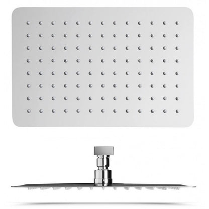 Soffione doccia acciaio inox rettangolare 30X20 lucidato a specchio by CeramicStore | Lo specialista del tuo bagno