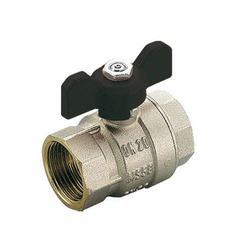 Valvola a sfera ff scirocco passaggio totale con farfalla 3/4 dn 20 pn 40