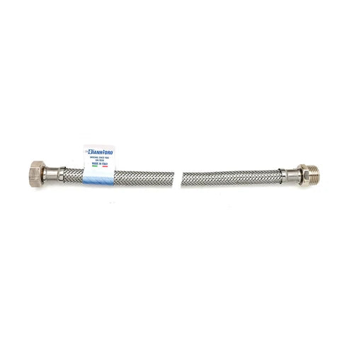 Flessibile inox modello normale cm. 30 dn10 mf 1/2 x 1/2