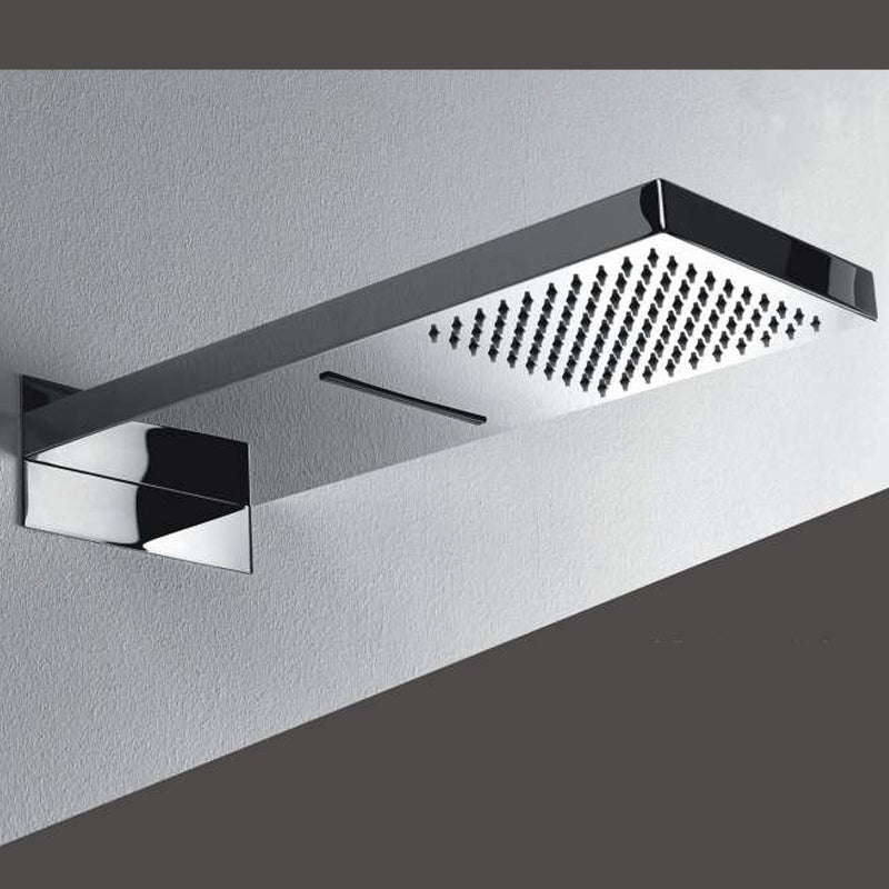 Soffione doccia a muro cascata e pioggia 500x200 mm acciaio inox doppio getto by CeramicStore | Lo specialista del tuo bagno