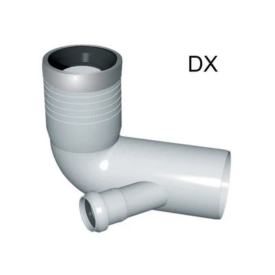 Curva wc prolungata 1 attacco con guarnizione e tappo d. 110-116-50 dx