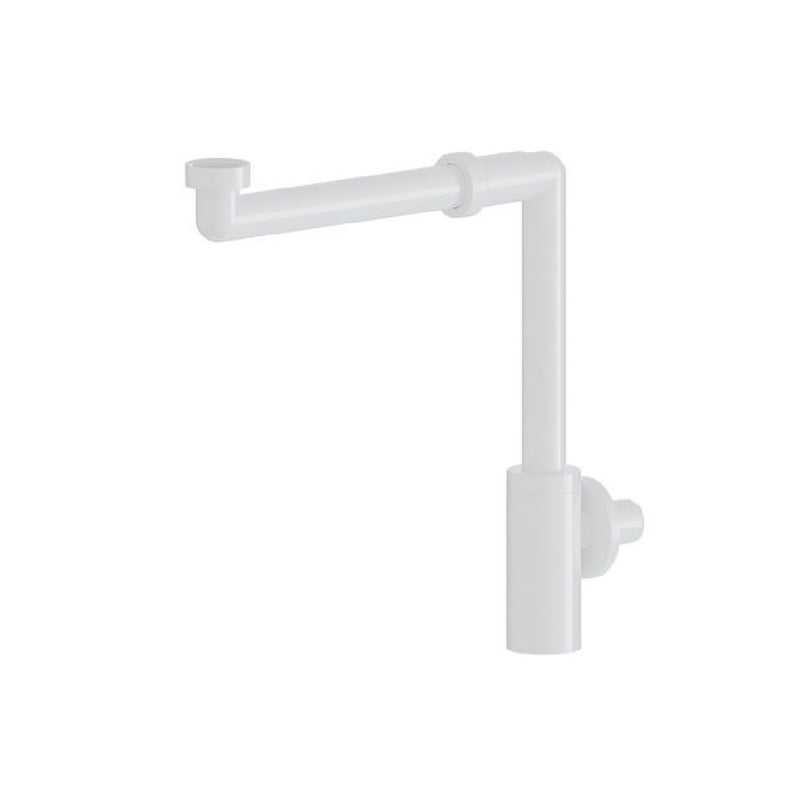 Sifone salvaspazio per lavabi in abs Minimal D.32 Bianco Lucido