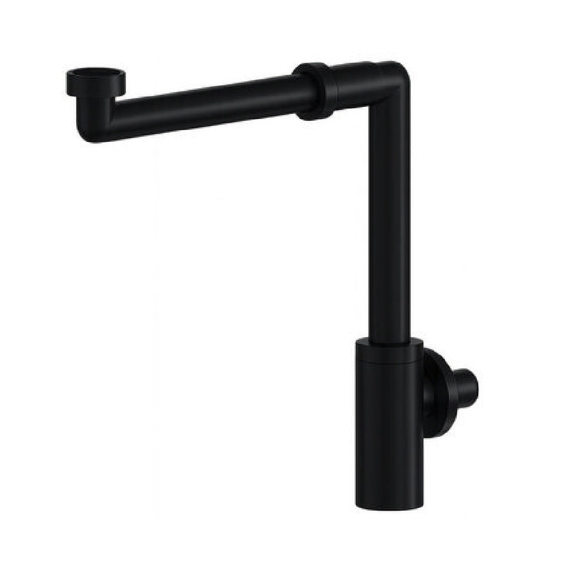 Sifone salvaspazio per lavabi in abs Minimal D.32 Nero Opaco