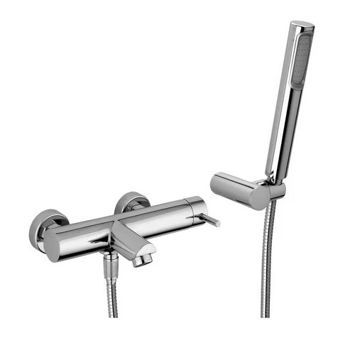 Miscelatore vasca doccia e supporto snodato linea stick cromo