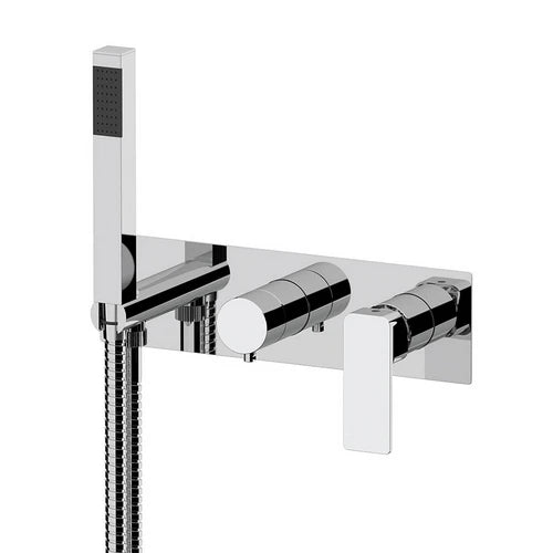 Set miscelatore a incasso a 2 vie vasca doccia linea icon cromo
