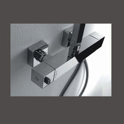 Colonna doccia termostatica squadrata con soffione 30X20 e corpo telescopico by CeramicStore | Lo specialista del tuo bagno