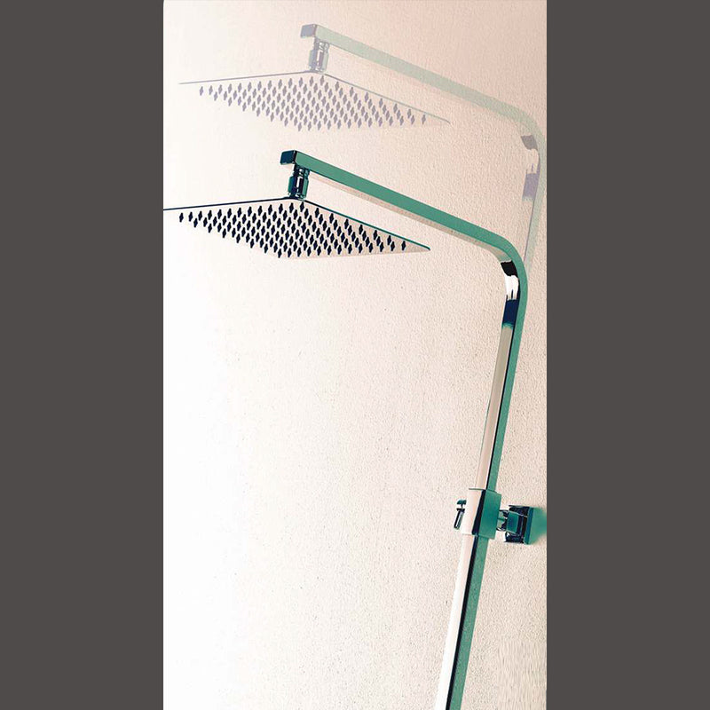 Colonna doccia termostatica squadrata con soffione 30X20 e corpo telescopico by CeramicStore | Lo specialista del tuo bagno