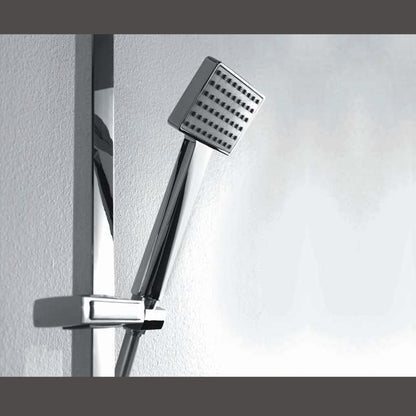 Colonna doccia termostatica squadrata con soffione 30X20 e corpo telescopico by CeramicStore | Lo specialista del tuo bagno