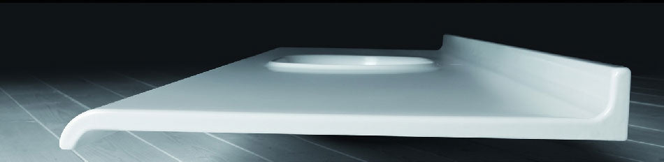 Consolle sospesa in ceramica cm 150x55 con vasca integrata Ceramica Azzurra Size by CeramicStore | Lo specialista del tuo bagno