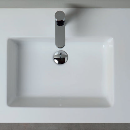 Lavabo consolle Azzurra Slim in ceramica cm 91x51 per installazione sospesa o semi-incasso su mobile by CeramicStore | Lo specialista del tuo bagno