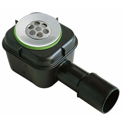 Pozzetto sifonato pvc mod. splash nero per piatti doccia flangia diam. 80