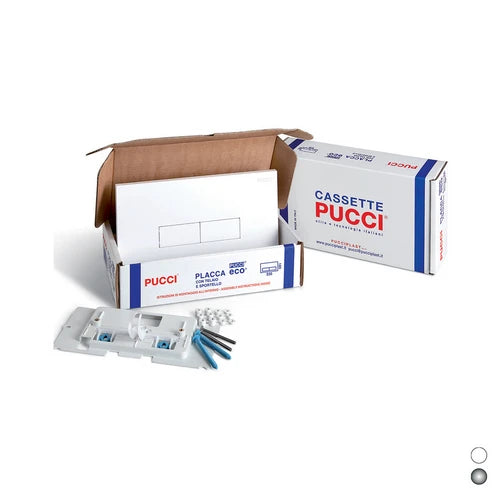Kit placche eco sp. 12 mm per cassette pucci dal 1992 al 2010 cromo