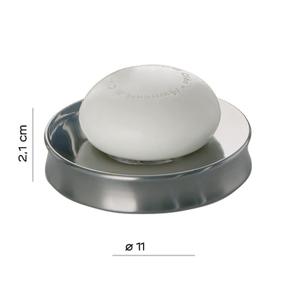 Portasapone in Acciaio Inox Gedy serie Primula - Lucido/Spazzolato