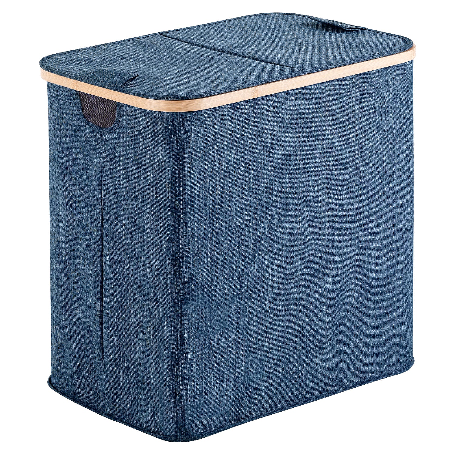 Portabiancheria modello Yoshi 87 litri di colore blu in bambu' e poliestere by CeramicStore | Lo specialista del tuo bagno