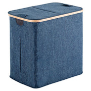 Portabiancheria modello Yoshi 87 litri di colore blu in bambu' e poliestere by CeramicStore | Lo specialista del tuo bagno