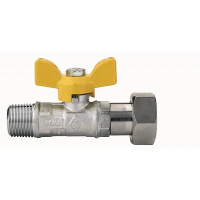 Valvola a sfera per gas filettatura maschio con girello 1/2 x 1/2