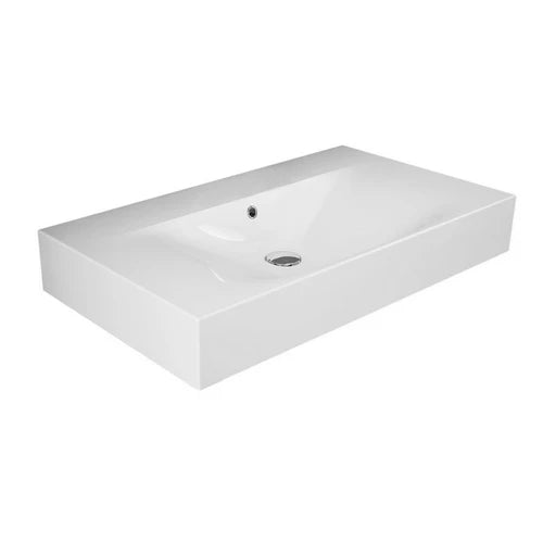 Lavabo sospeso des senza foro per rubinetto l. 100 cm
