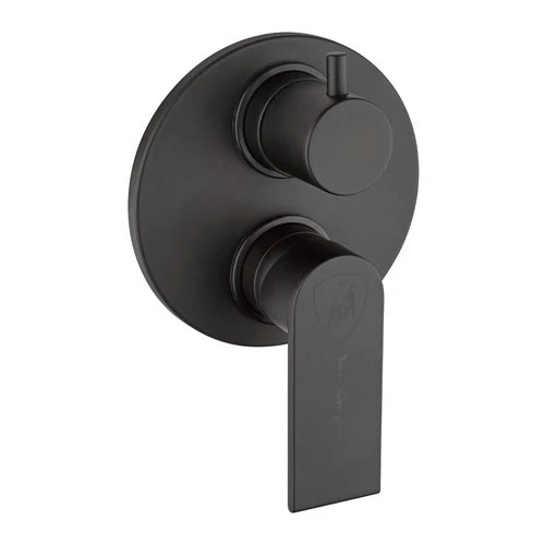 Monocomando incasso doccia con deviatore laguna nero opa leva nera leva aranci