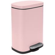Pattumiera a pedale modello Akira in acciaio capienza 5 litri colore rosa opaco by CeramicStore | Lo specialista del tuo bagno