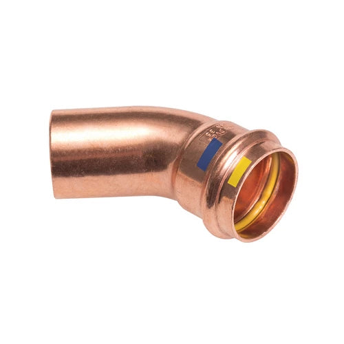 Curva a 45 mf a pressare per acqua e gas b one diam. 28