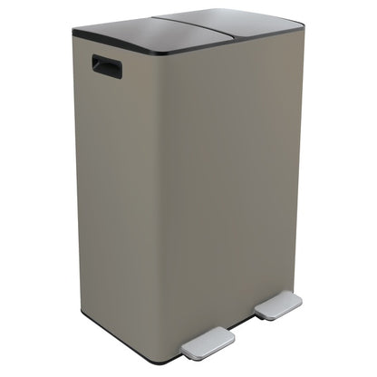 Pattumiera a pedale modello Aliya 2x30 Lt colore Tortora opaco