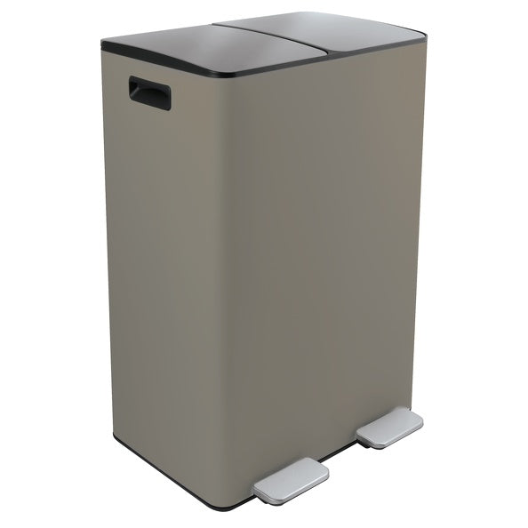 Pattumiera a pedale modello Aliya 2x30 Lt colore Tortora opaco