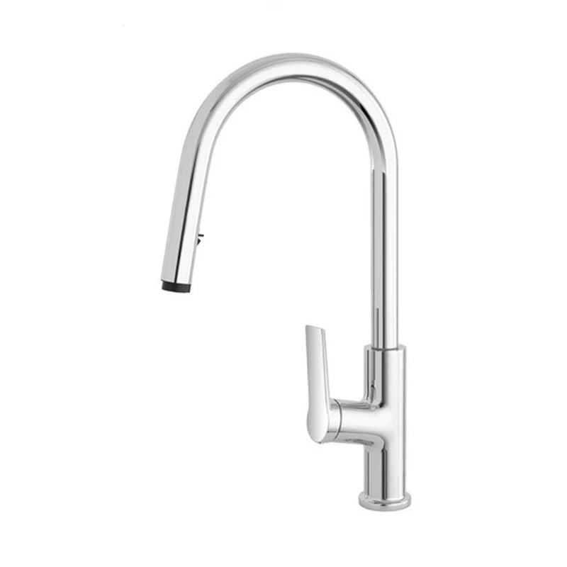 Rubinetto monocomando per cucina con doccino estraibile Rubiflux - Finitura Cromata