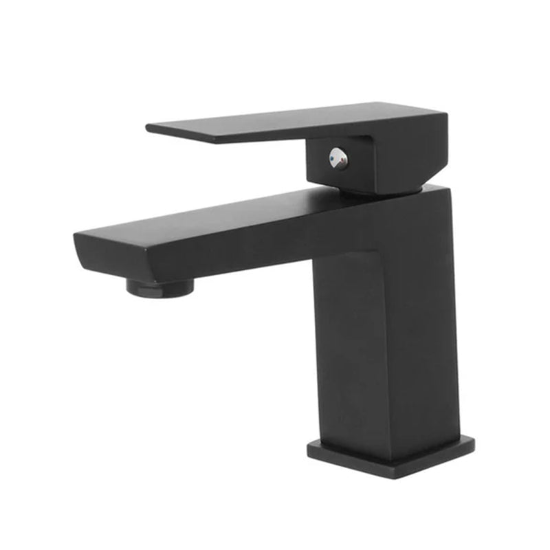 Rubinetto monocomando lavabo RubiFlux Collezione Arkon con scarico clic-clac incluso - Colore Nero Opaco