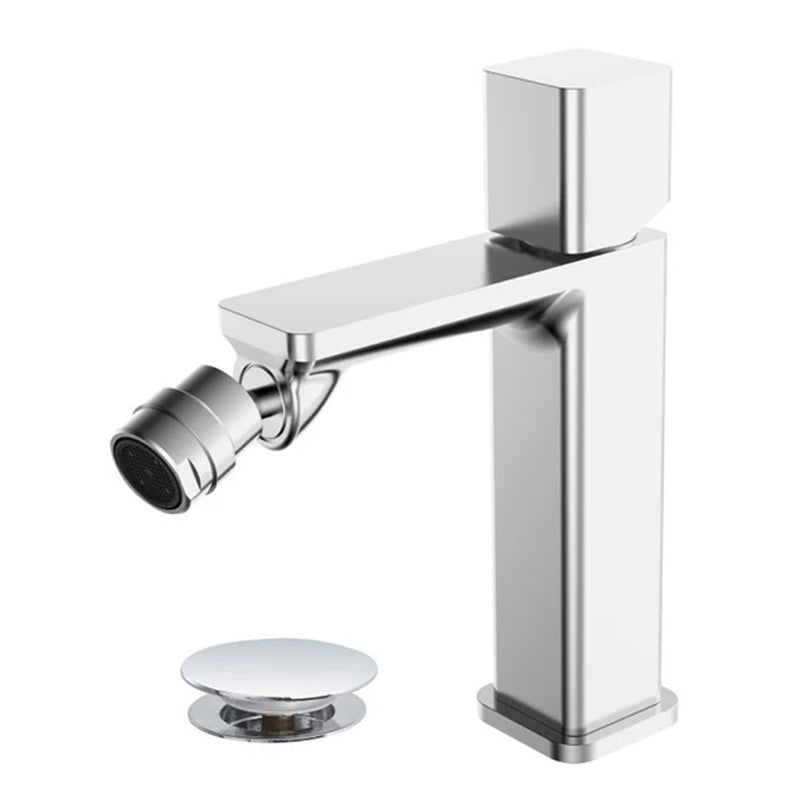 Rubinetto bidet monocomando in ottone Collezione Lilium Modello Chrome Rubiflux - Cromato Lucido