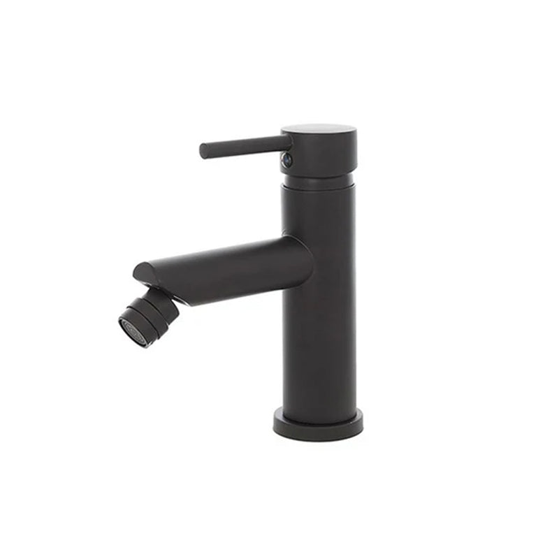 Rubinetto monocomando bidet RubiFlux Collezione Paris Modello Noir Materiale acciaio inox - Finitura Nero Opaco