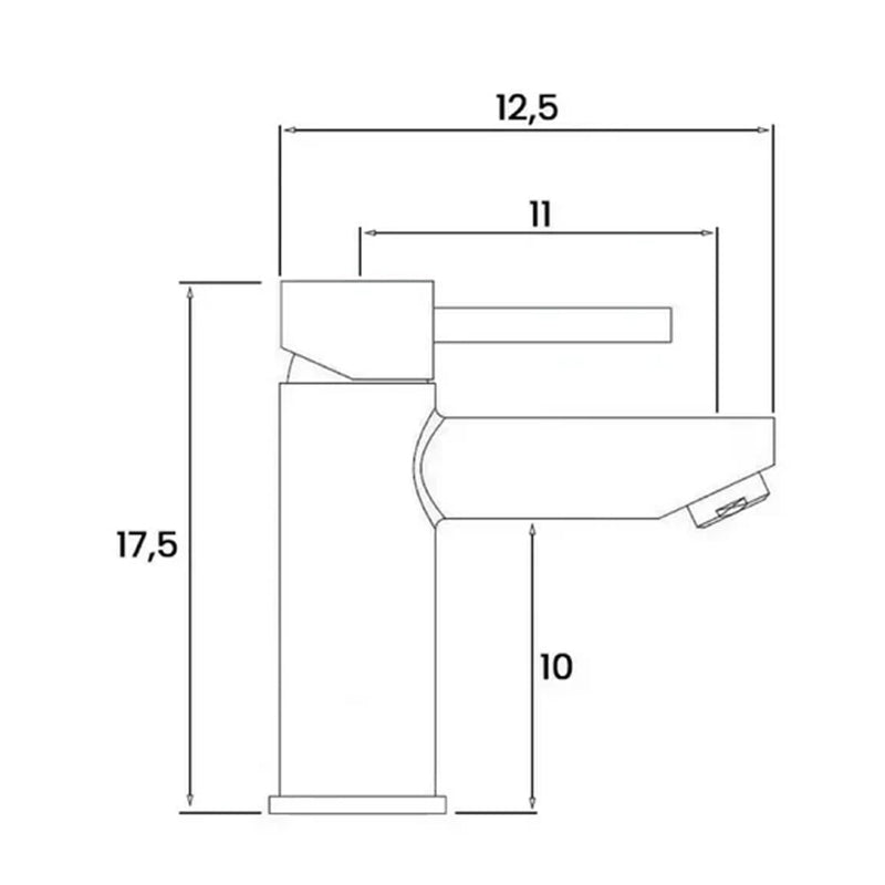 Rubinetto lavabo monocomando Materiale acciaio inox Rubiflux Collezione Paris Modello Brillant con scarico clic-clac incluso - Finitura Cromataq