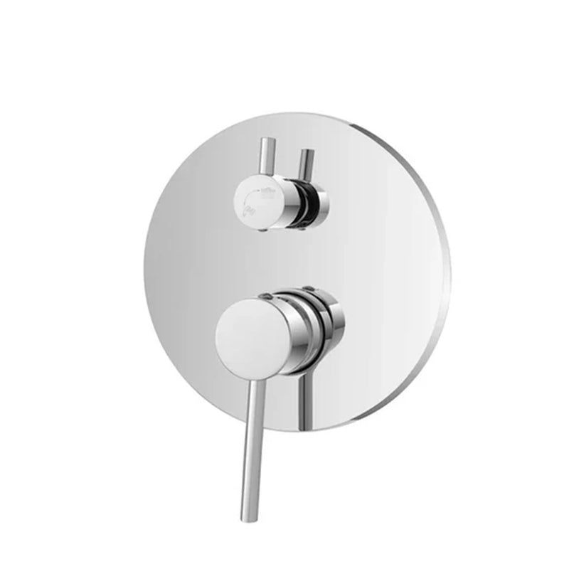 Miscelatore doccia a incasso con deviatore a due uscite Materialeacciaio inox Rubiflux Collezione Paris Modello Brillant - Finitura Cromata
