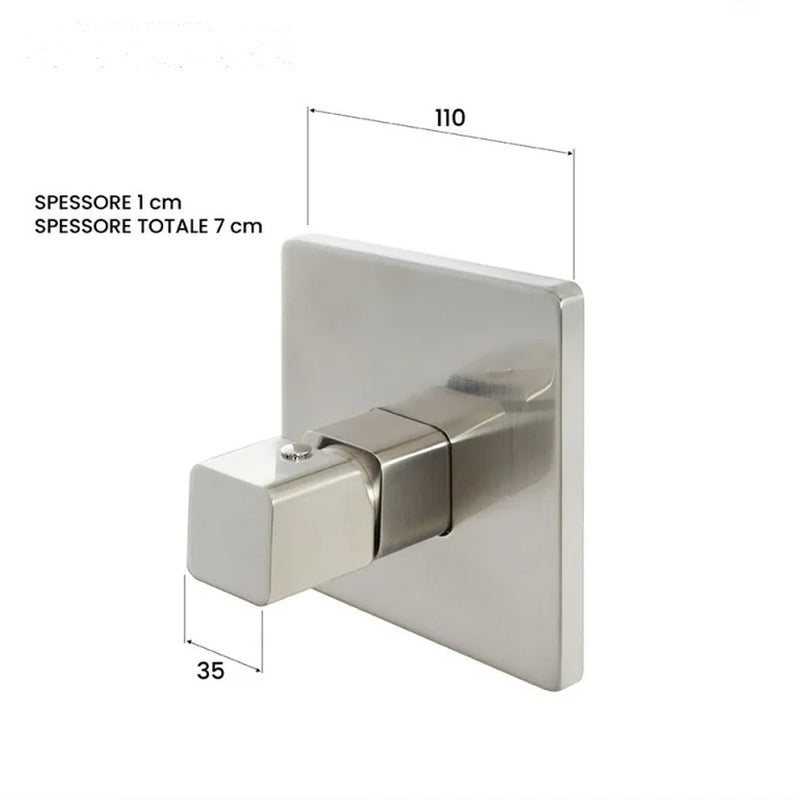 Miscelatore monocomando a una sola via ad incasso Rubiflux - Finitura Nickel spazzolato