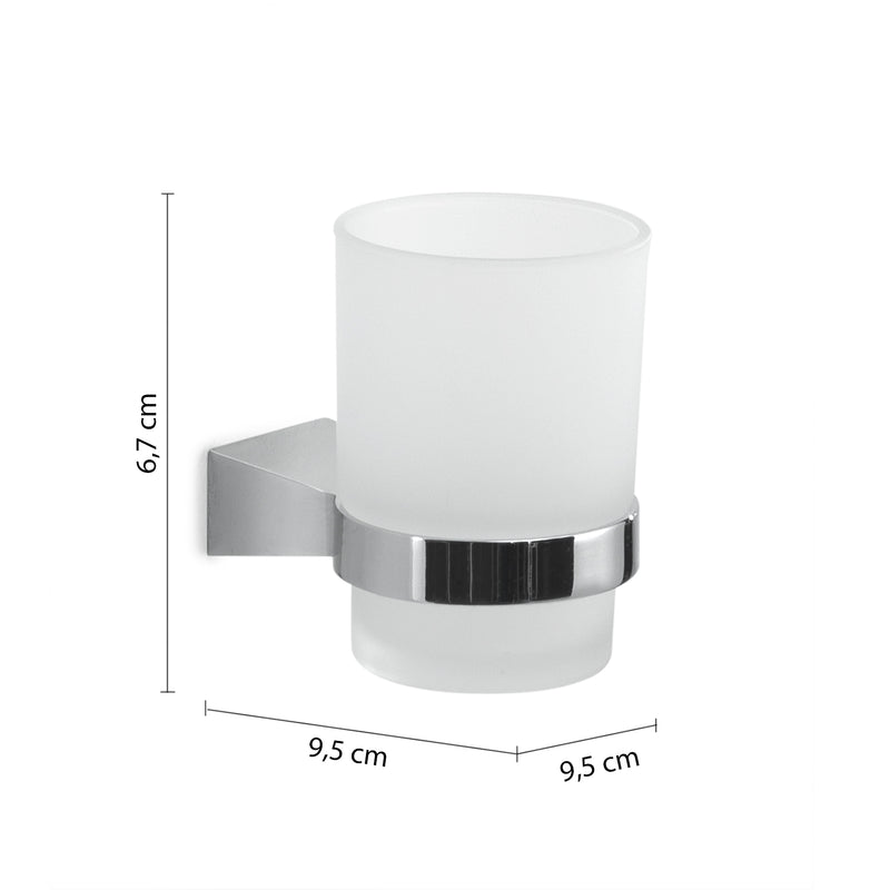 Portaspazzolini a parete in Acciaio Inox Gedy serie Tonale - Cromato