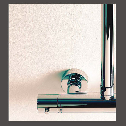Colonna doccia termostatica tonda con soffione d. 30 e corpo telescopico by CeramicStore | Lo specialista del tuo bagno