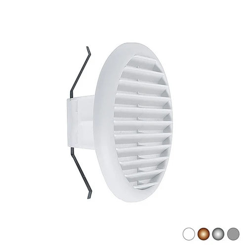 Griglia tonda in materiale termoplastico con molle reclinabili a 90 bianca imb. 125-160 d. 180