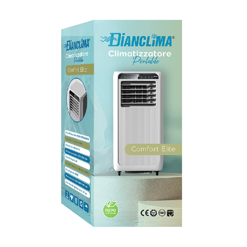 Climatizzatore portatile comfort Elite 9000 BTU freddo/caldo per ambienti fino a 18 m2