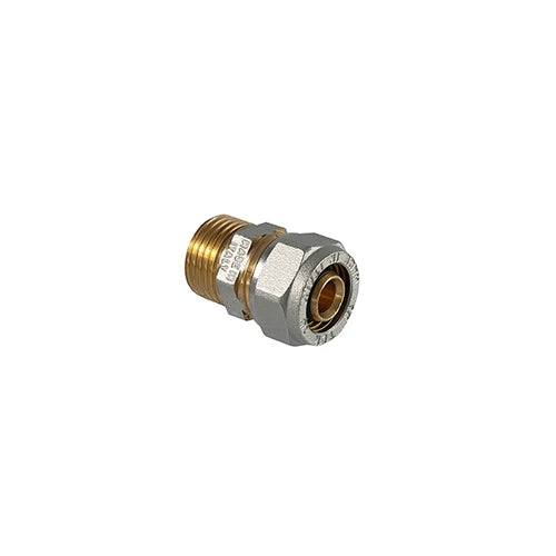 Raccordo diritto maschio a compressione per tubo multistrato 1/2 x 20 2 00