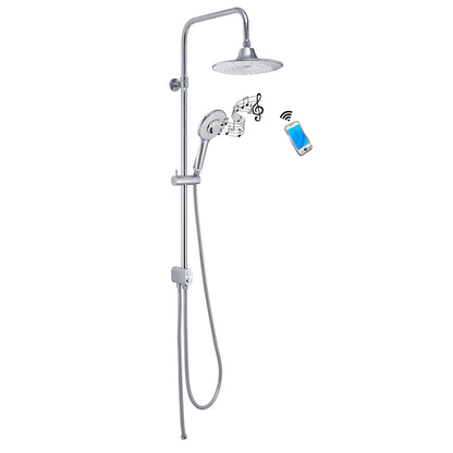 Colonna doccia estensibile con doccetta con diffusore musica Bluetooth di Gedy modello Music 00 - Cromato/Bianco by CeramicStore | Lo specialista del tuo bagno