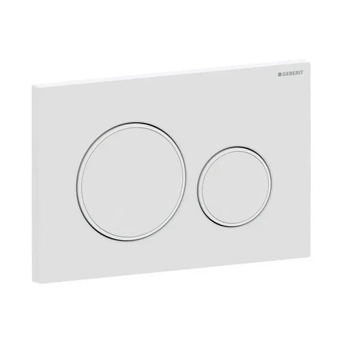 Placca di copertura 2 tasti sigma 20 geberit nera bordi tasti nero opaco