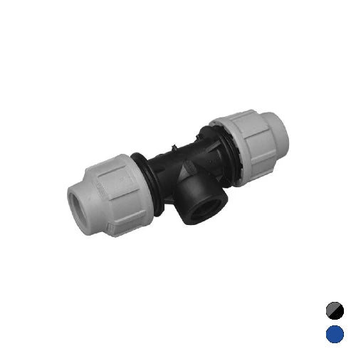 Tee a 90 c/derivazione femmina ikaro raccordo per polietilene 1 1/4 x 40