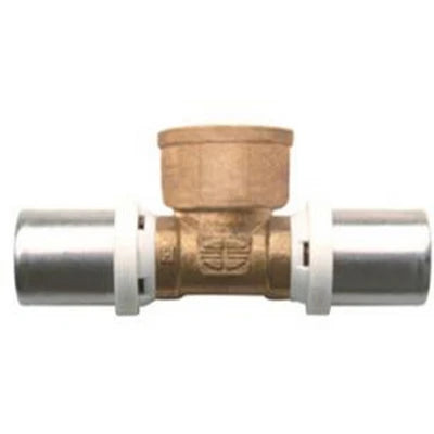 Raccordo a tee femmina ibp a pressare per multistrato 1/2x20